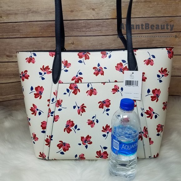 Kate Spade Cara Garden Toss White Floral Tote - Picture 12 of 15